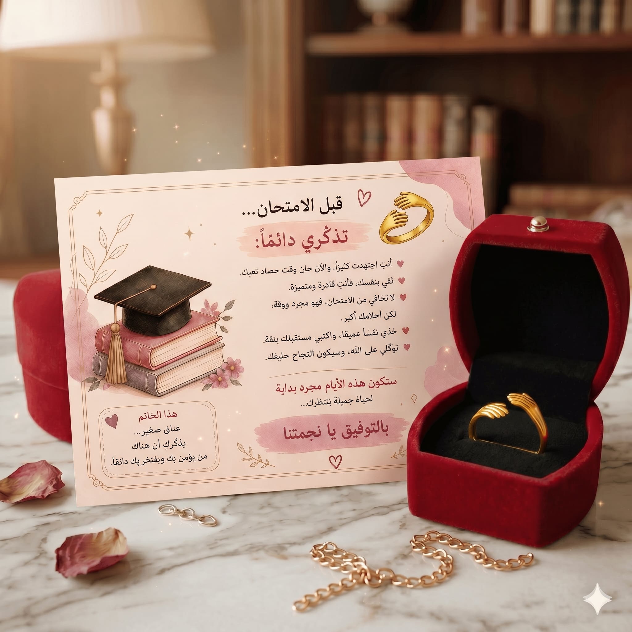 خاتم العناق + بطاقة معبرة